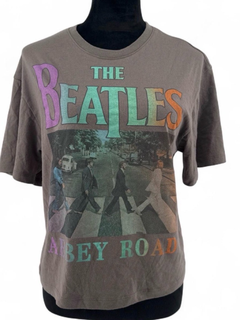 The‎ Beatles Crewneck Tee with Logo Print
